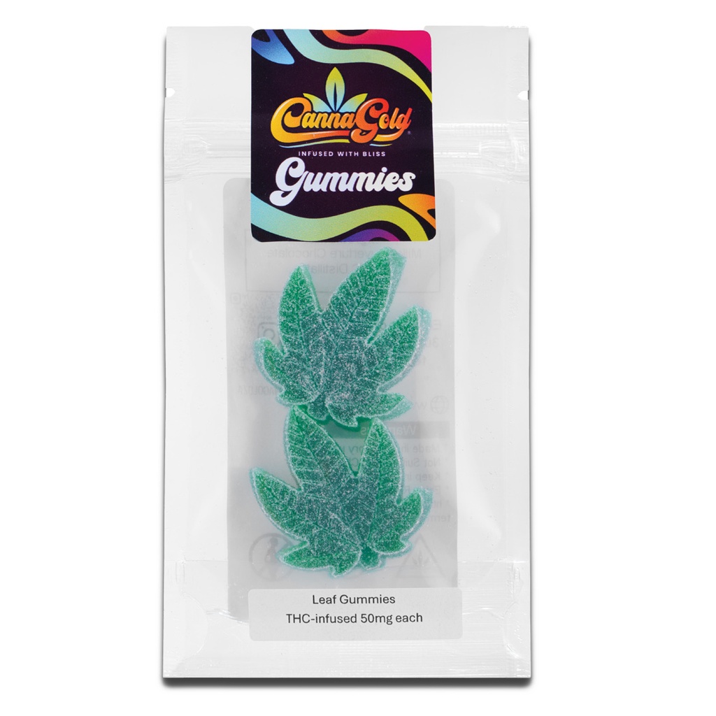 Gummies Weed Leaf - THC-infused 50mg (10 Packs)