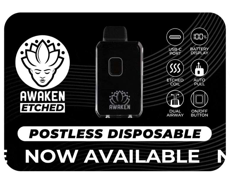 Awaken® Etched Disposable Vape 1ml - Taffy Slapper (Indica)