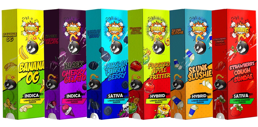Bhang Bars Liquid Diamond Fusion THC Vapes 2g - Strawberry Cough Sundae (Sativa)