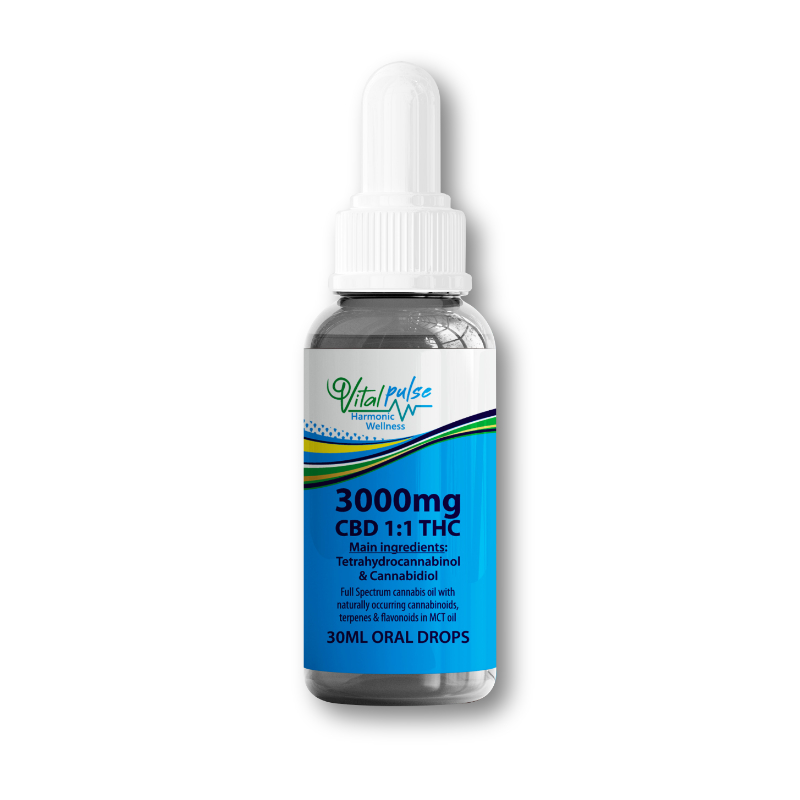 Vitalpulse 3000mg 1:1 Drops Full Spectrum