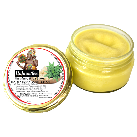 Infused Hemp & Ginger Unrefined Shea Butter (200g)
