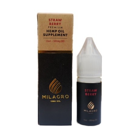 Milagro CBD Strawberry E-Liquid 500mg 10ml