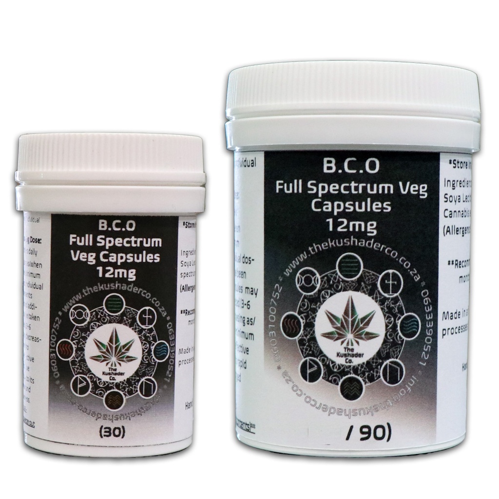 Full Spectrum Black Cannabis Oil (B.C.O) - Capsules (30 Capsules)