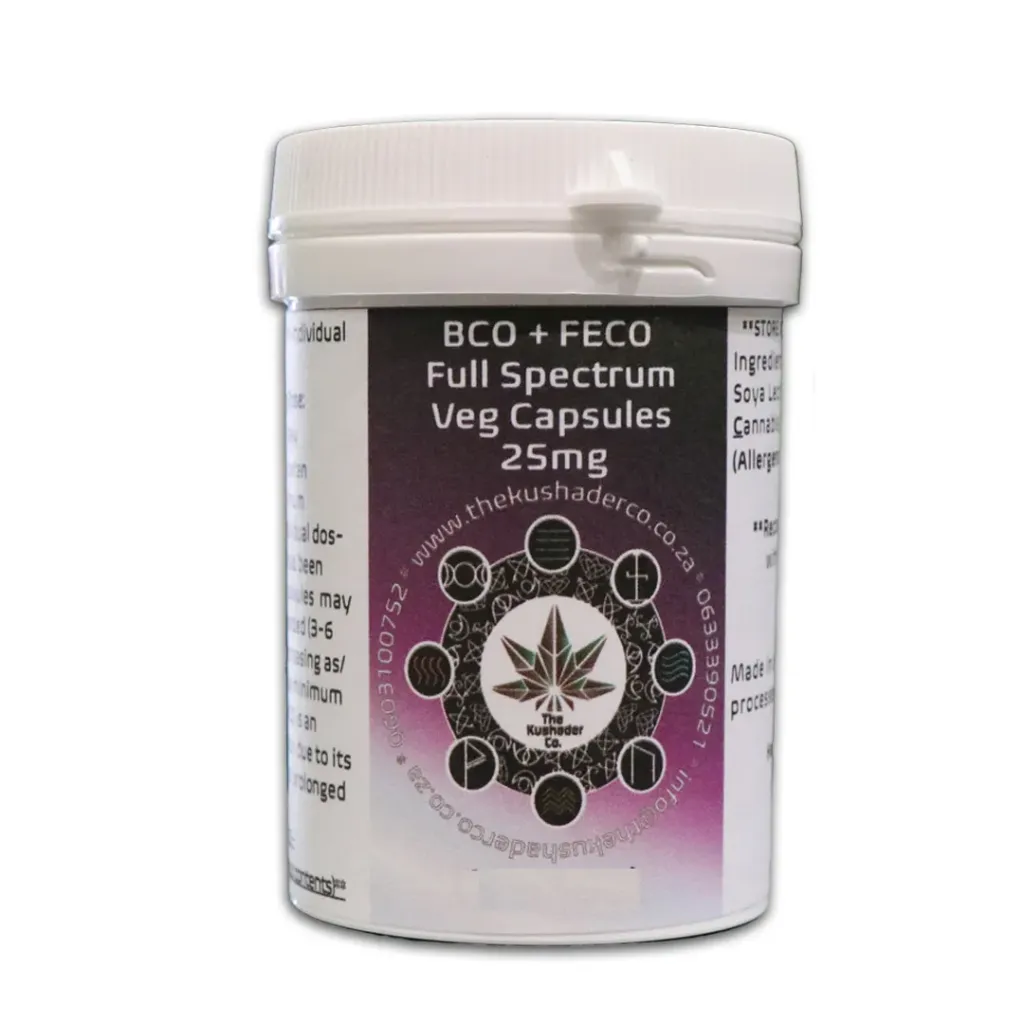 Full Extraction Cannabis Oil (FECO) - Capsules 60’s (25 mg)