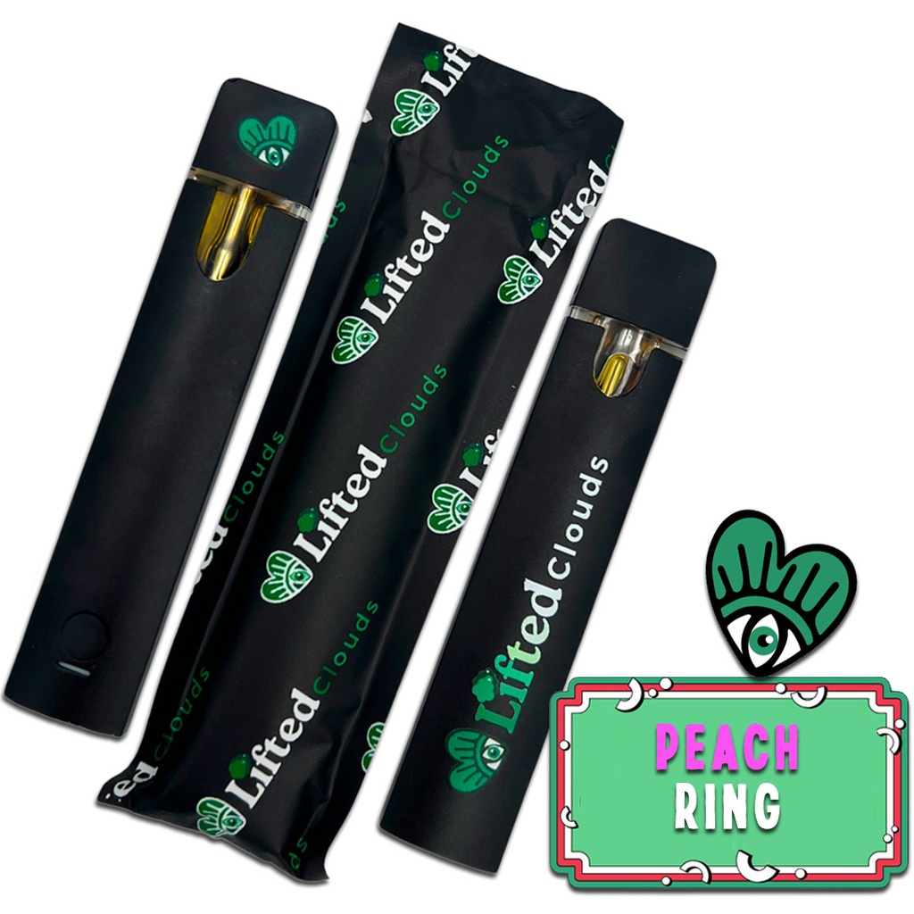 Lifted Delta 9 Disposable Vape 0.5ml (in a sleeve) - Peach Ring (Hybrid)