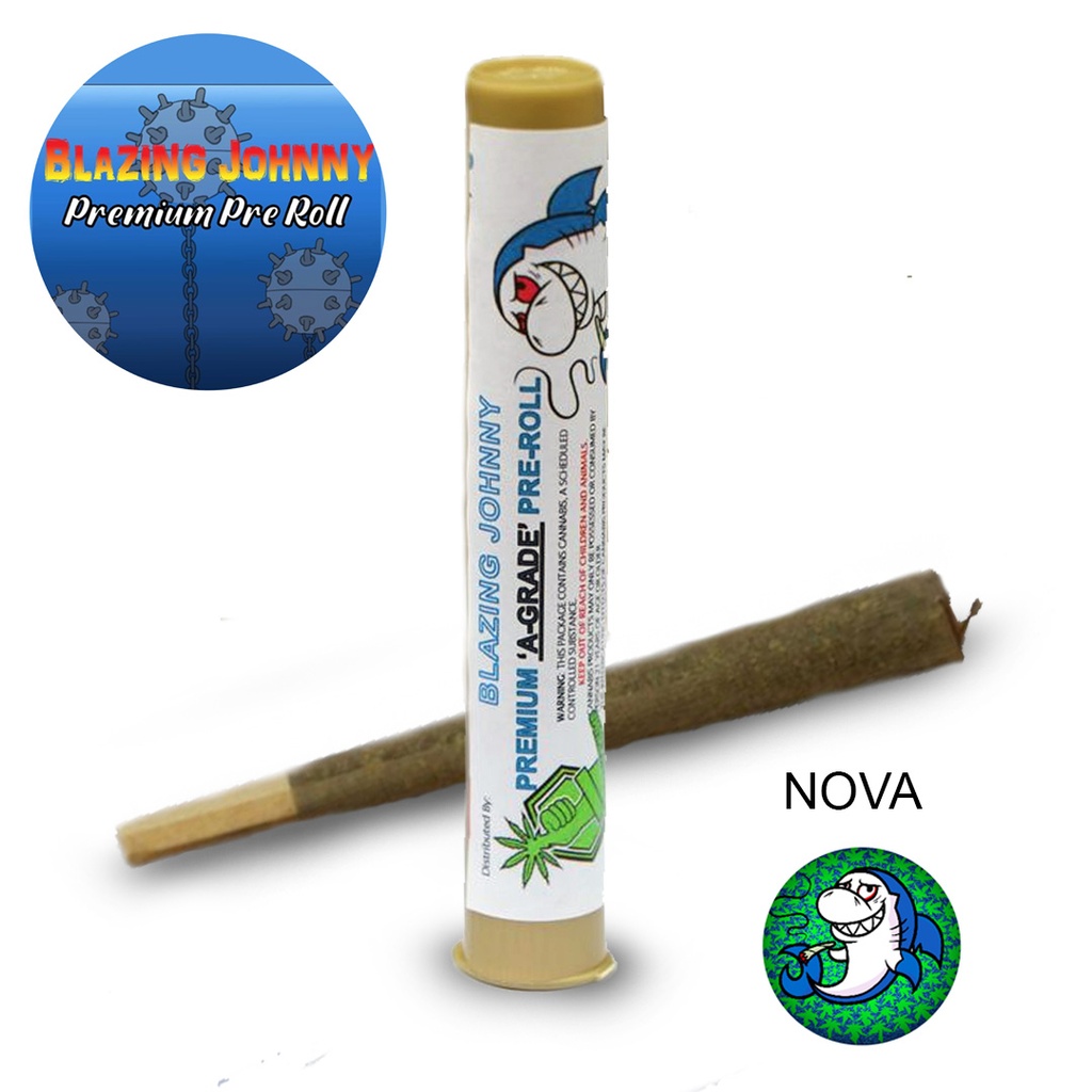 Blazing Johnny Premium Greenhouse Pre-Rolls - NOVA (Indica)