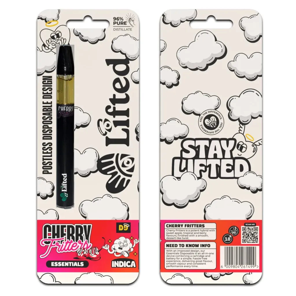 Distillate Disposable Vapes 1ml - Cherry Fritters (Indica)