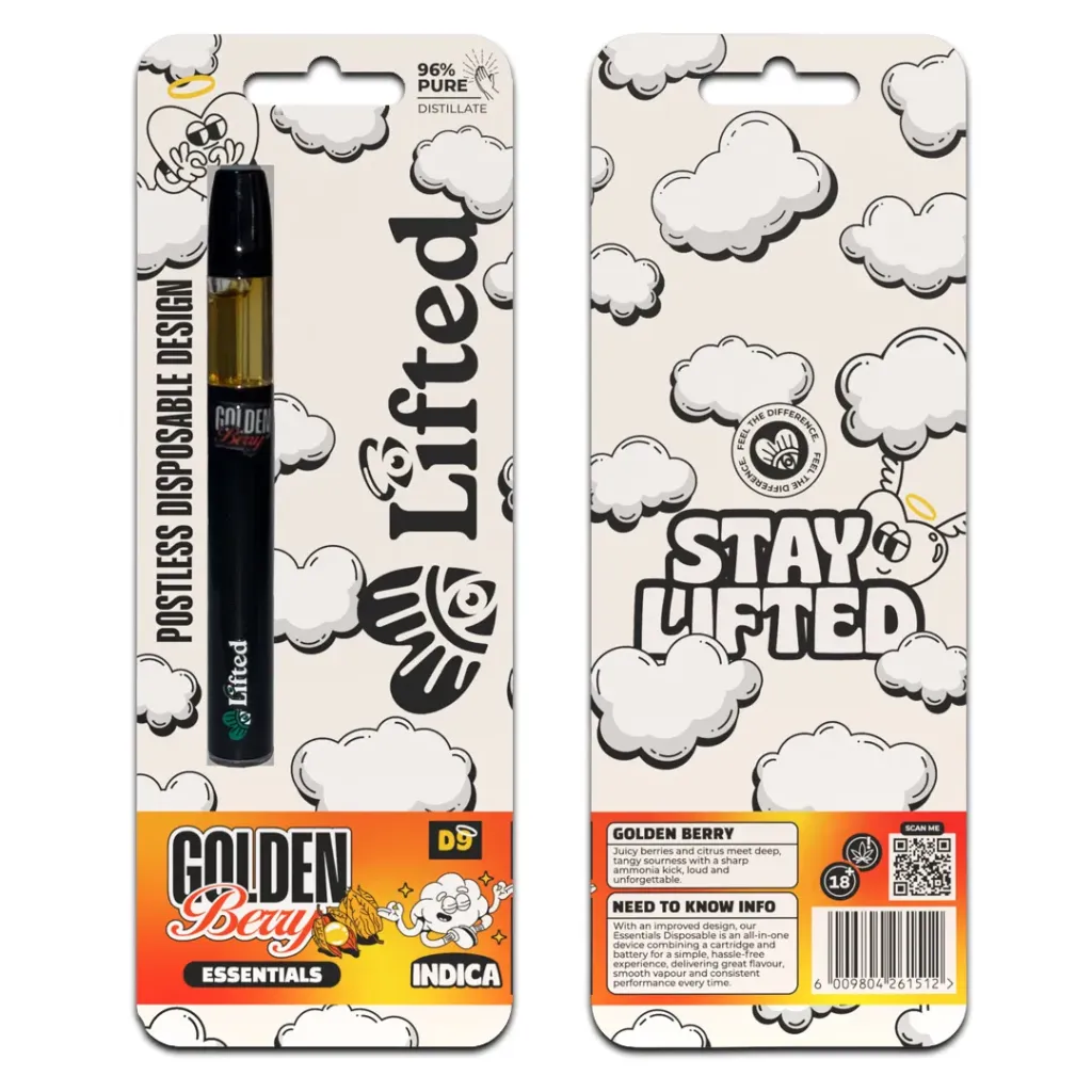 Distillate Disposable Vapes 1ml - Golden Berry (Indica)