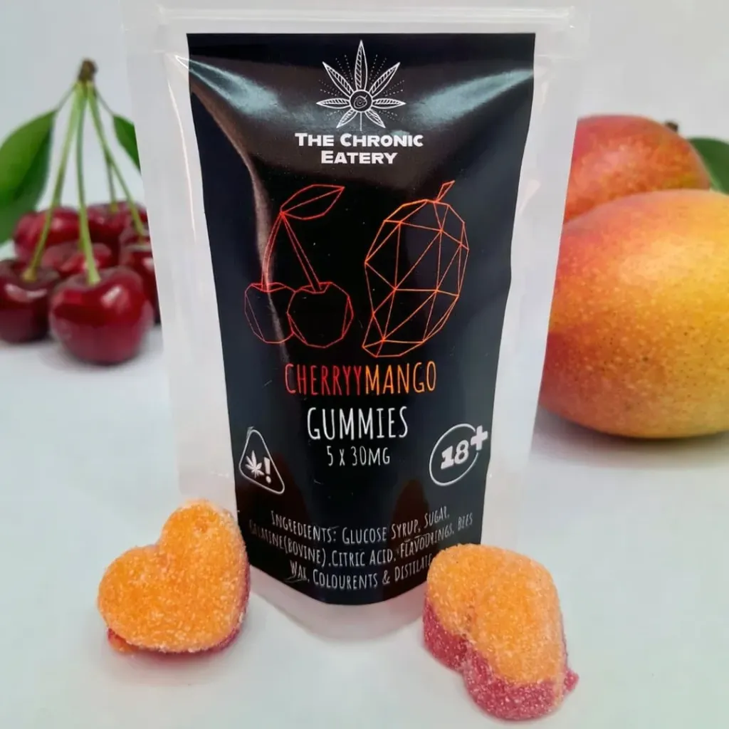 Dual-Flavoured Heart-Shaped Gummies - Cherry/Mango 150mg (5x30mg)