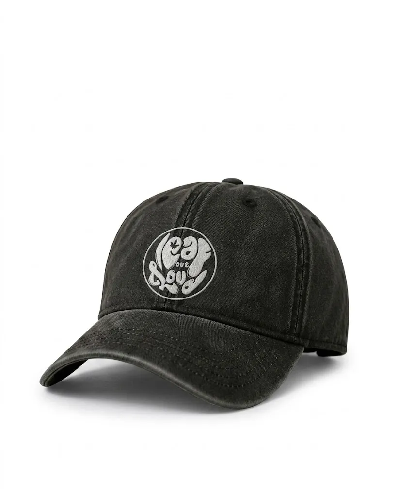 Washed Cotton Caps (Black)