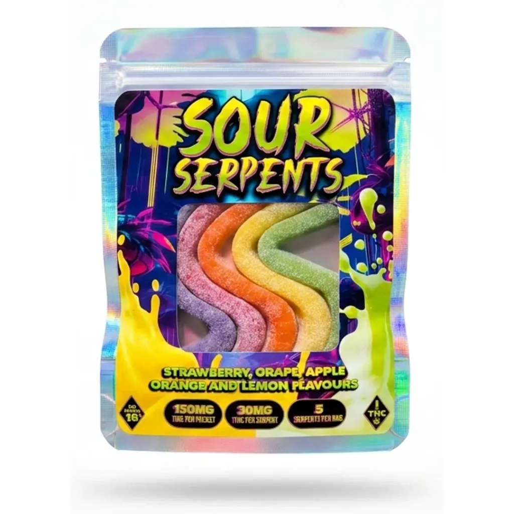 FECO Gummies - Sour Serpents 150mg (5x30mg)