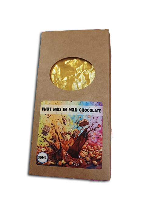 100g Peanut Nibs & Milk Chocolate Slabs (Pack of 3) (50 mg)