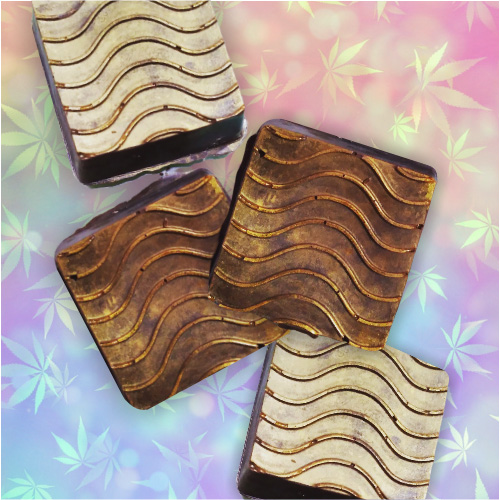 Chocolate Squares with Salted Caramel Filling (Pack of 10) (20 mg)