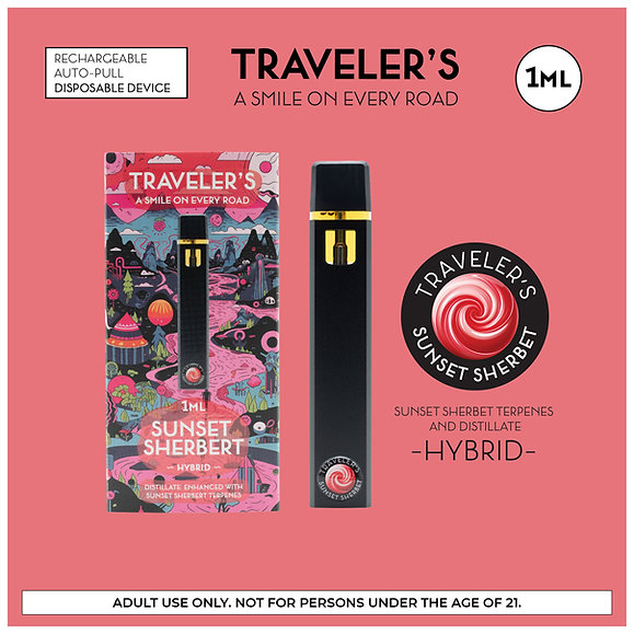 Traveler’s® Classic Disposable Vapes 1ml - Sunset Sherbet (Hybrid)
