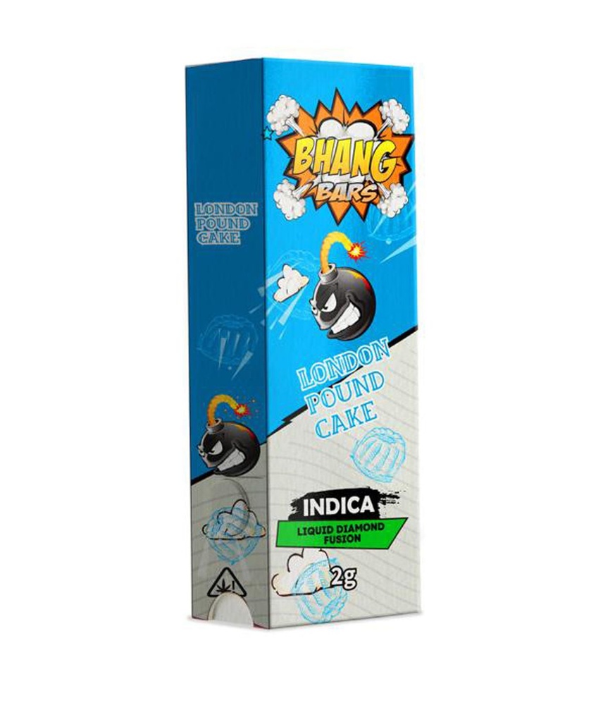 Bhang Bars Liquid Diamond Fusion THC Vapes 2g - London Pound Cake (Indica)