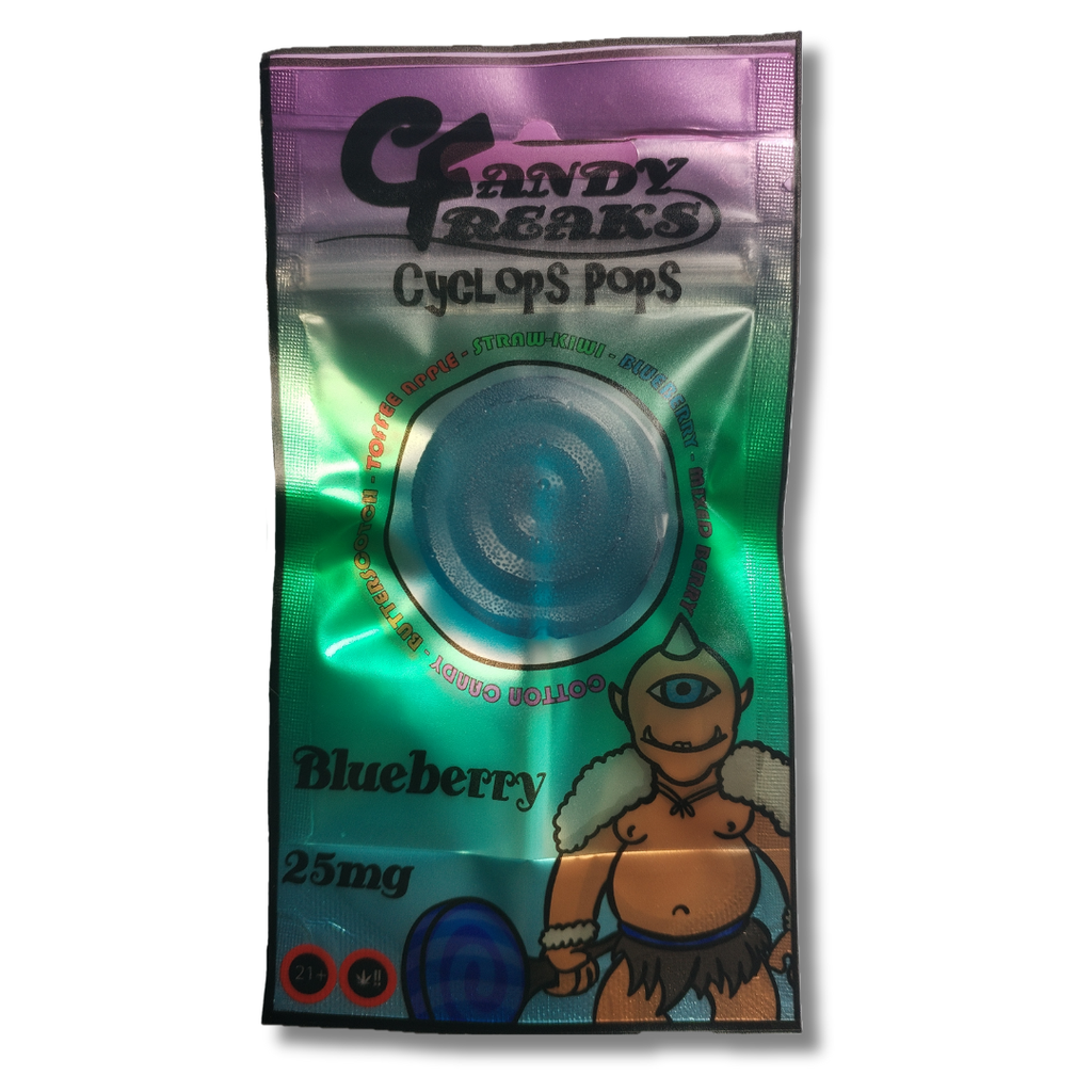 Kushader Canna Pops ~ Candy Freaks Cyclops Pops - Blueberry