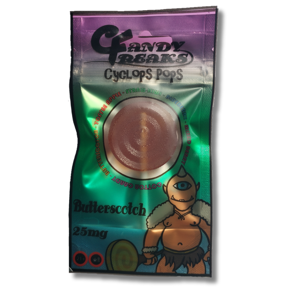 Kushader Canna Pops ~ Candy Freaks Cyclops Pops - Butterscotch