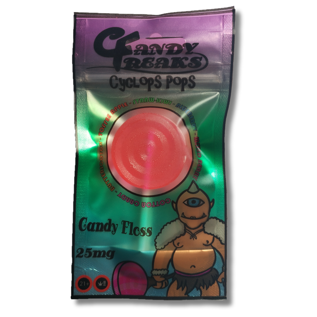 Kushader Canna Pops ~ Candy Freaks Cyclops Pops - Candy Floss