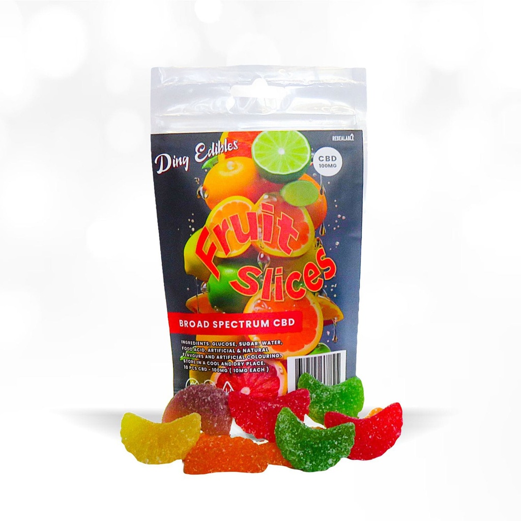 Gummies - Fruit Slices 100mg (10x10mg) - CBD