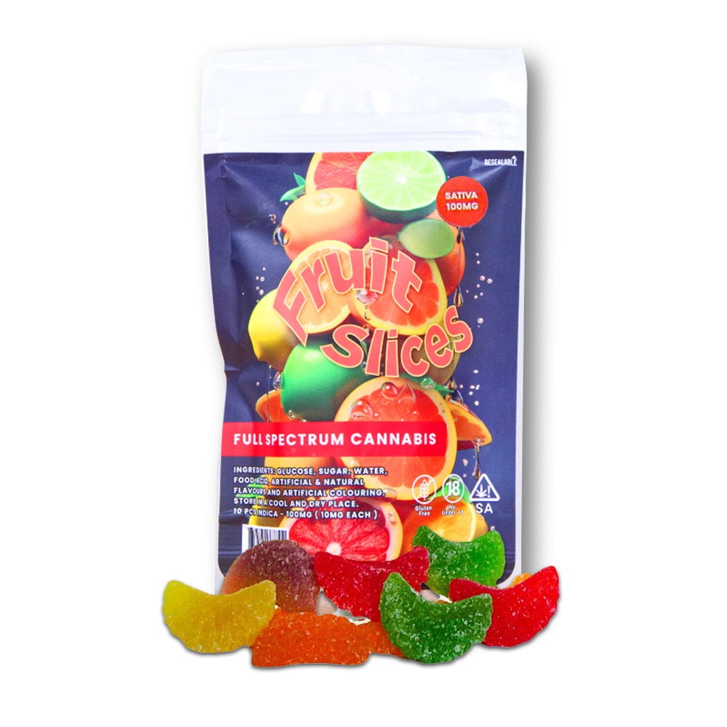 Gummies - Fruit Slices 100mg (10x10mg) - Sativa