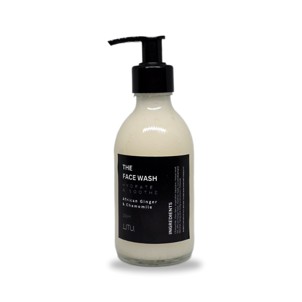 Foaming Face Wash - Hydrate & Soothe (African Ginger, Chamomile & Hemp Seed Oil) 200ml