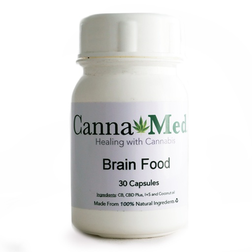 CBD Plus Brain Food Capsules (Indica/Sativa blend) 30's