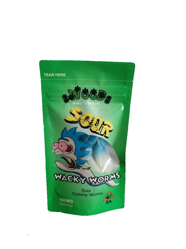 Sweeds Sour Wacky Worms 100mg