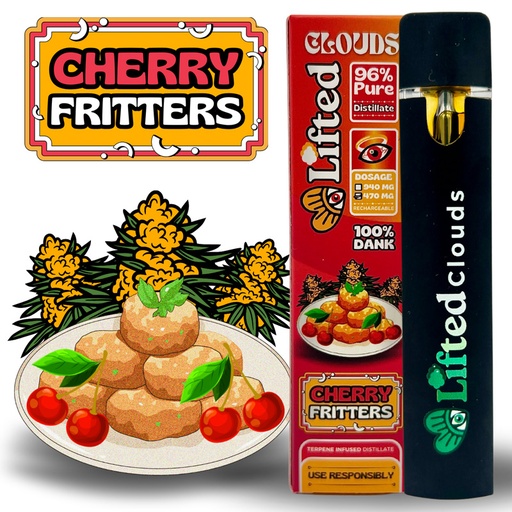 Lifted Delta 9 Disposable Vapes 1ml - Cherry Fritters (Hybrid)