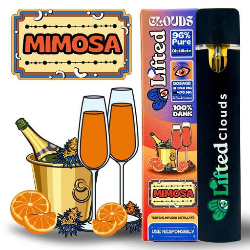 Lifted Delta 9 Disposable Vapes 1ml - Mimosa (Hybrid)