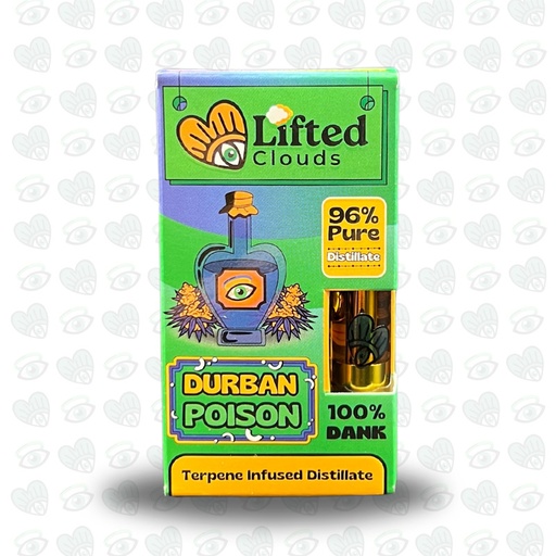 Lifted Distillate Vape Cart - Durban Poison (Sativa)