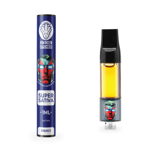 Awaken® Vape Etched Cartridges 1ml - Super Sativa (Sativa)