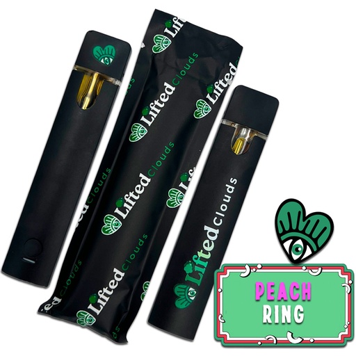 Lifted Delta 9 Disposable Vape 0.5ml (in a sleeve) - Peach Ring (Hybrid)